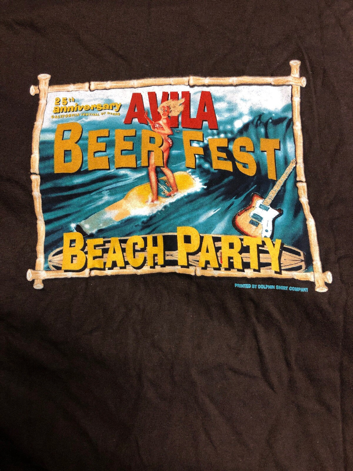 Gildan Availa Bear Fest 25th Anniversary T-Shirt 2XL Brown3