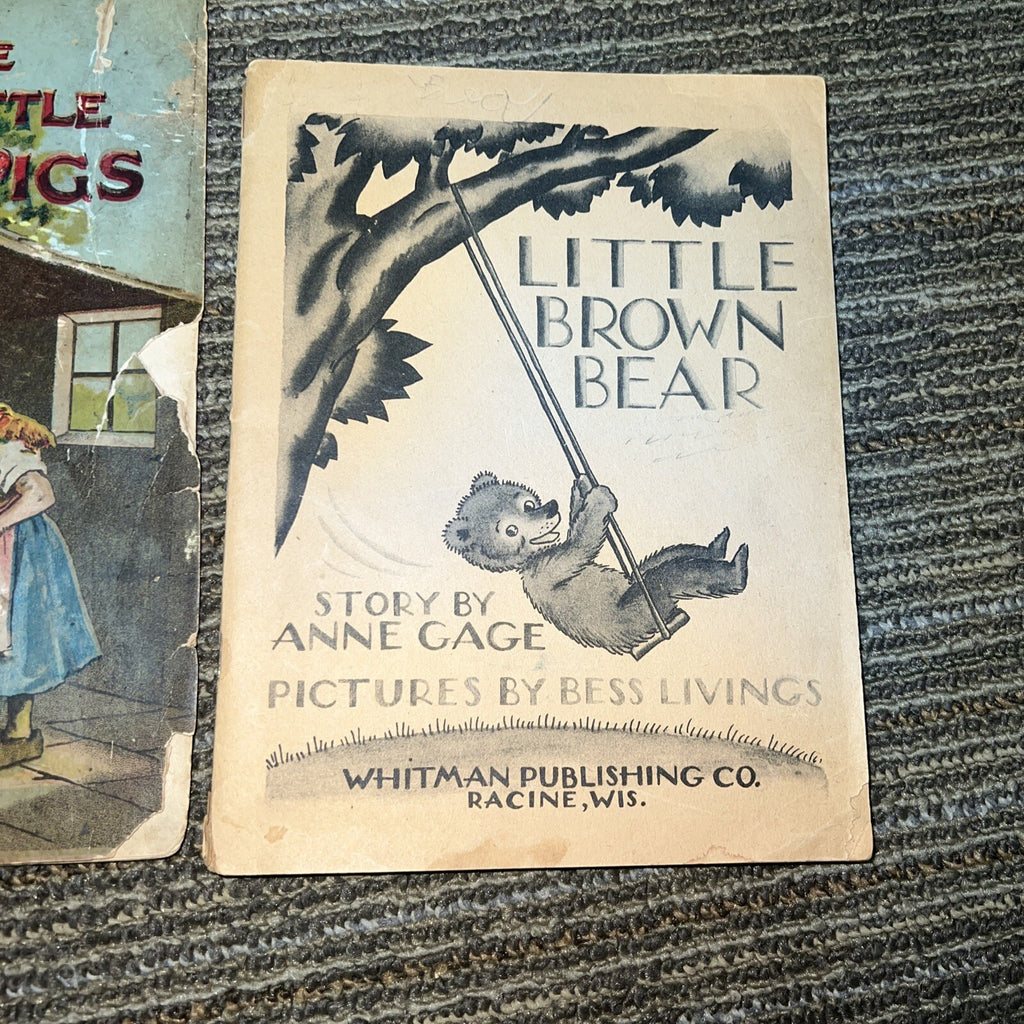 Three Little Pigs No. 8668 Tuck & Sons Co Little Brown Bear Antique Kids Books2