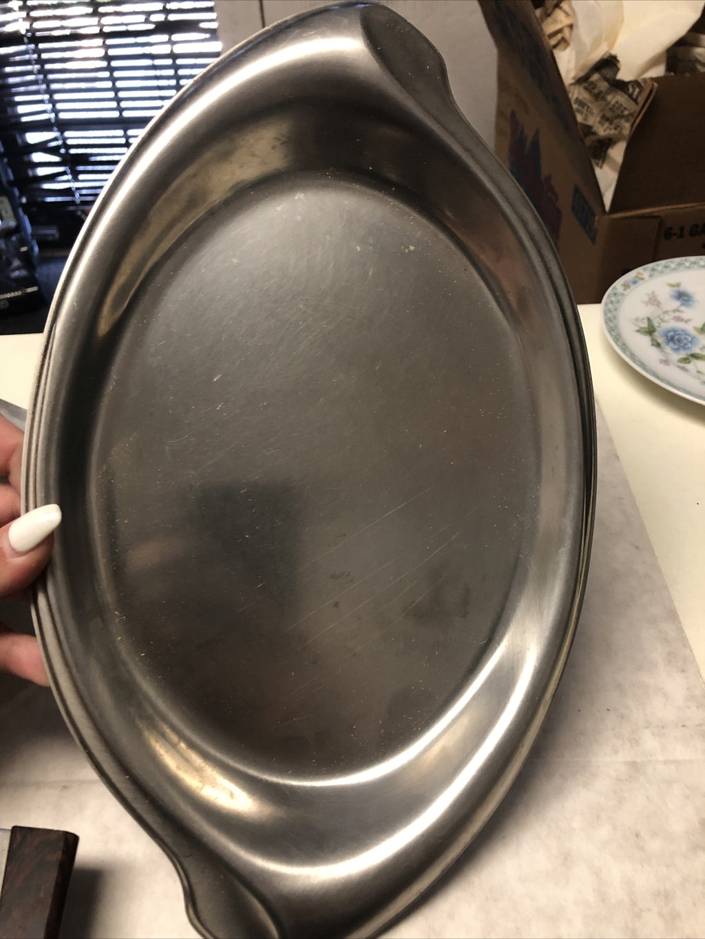 Lot Of 5 Stainless Steel Serving Trays Mixed Lot See Pictures For Measurements6