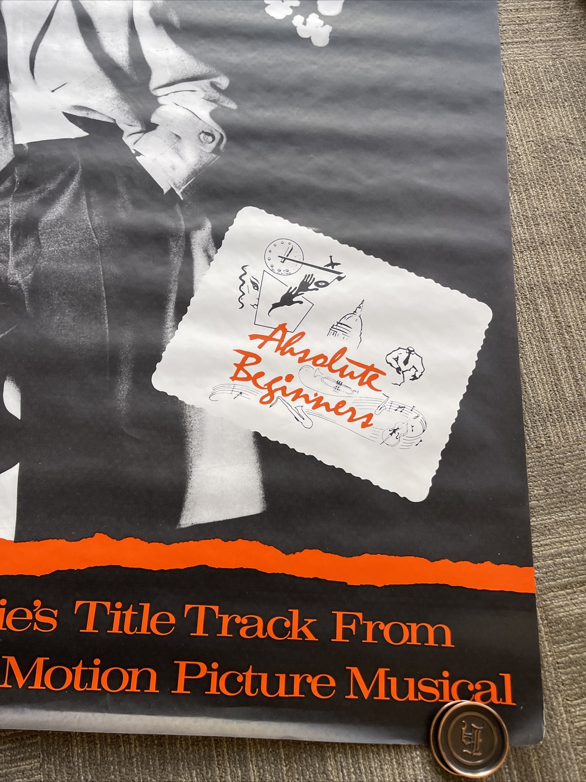 #166 1986 DAVID BOWIE Absolute Beginners Record  Subway Promo Poster 40” X 60”3