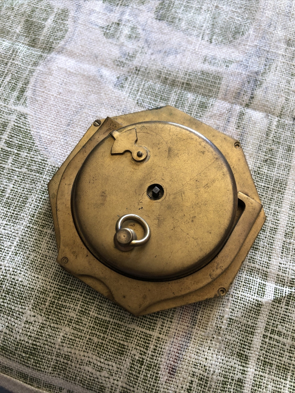 Antique Swiss 8 Days Pocket Watch Clock With Stand Swiss Made 3”x3”2