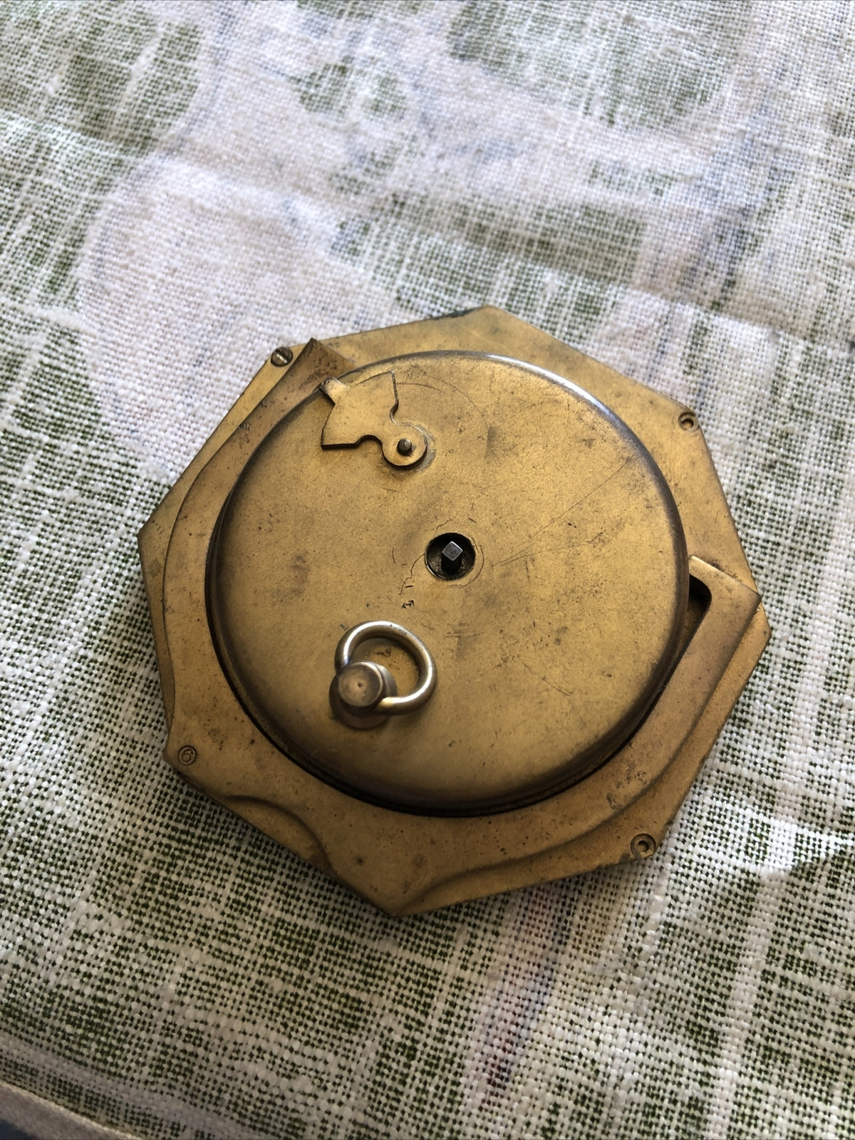 Antique Swiss 8 Days Pocket Watch Clock With Stand Swiss Made 3”x3”2