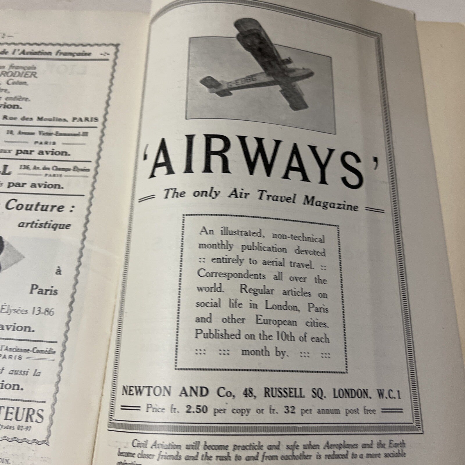 1924 Imperial Air Union AIRLINE TIMETABLE &  Aviation Guide Book In One Rare!!7