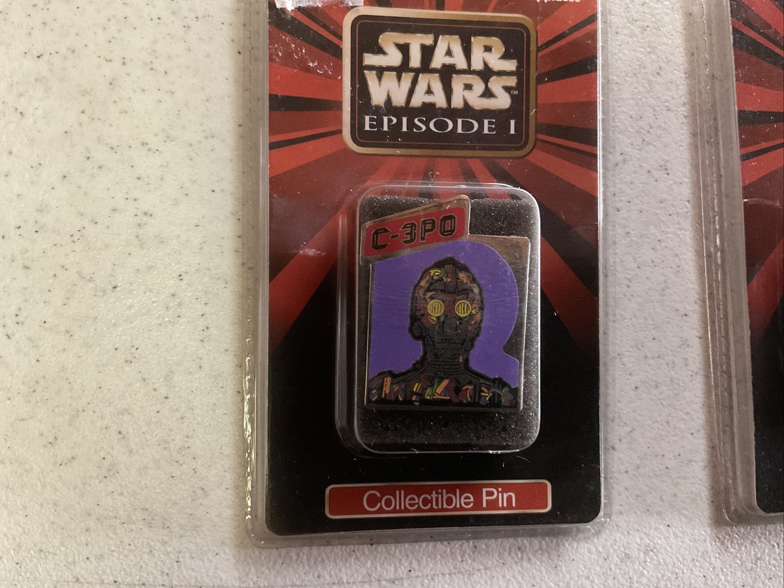 Vintage Star Wars Episode 1 Pins Lot Of 4 Sealed1