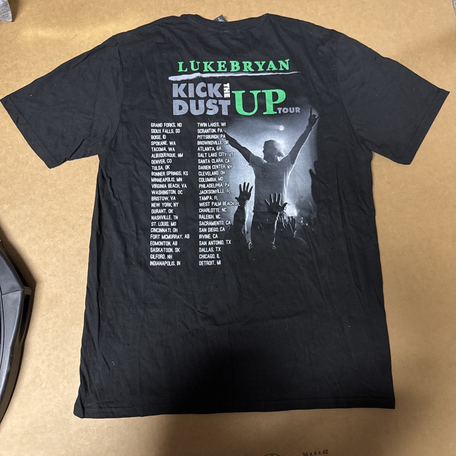 Luke Bryan Kick The Dust Up 2015 Tour T-shirt Adult Sz L Black Official Merch5