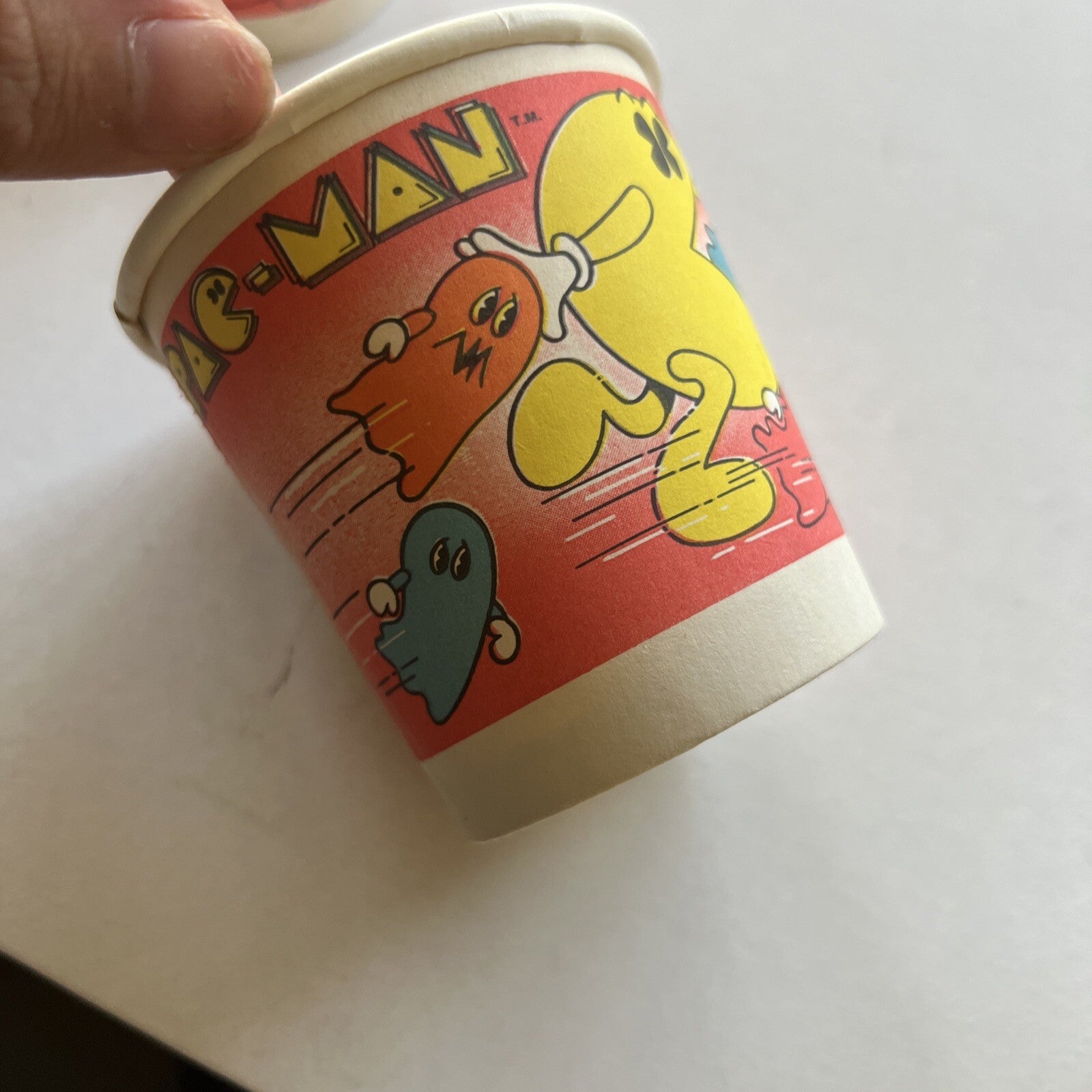Two Vintage 1980’s Pac-Man Paper Cups , Pac-Man Memoribilia 2