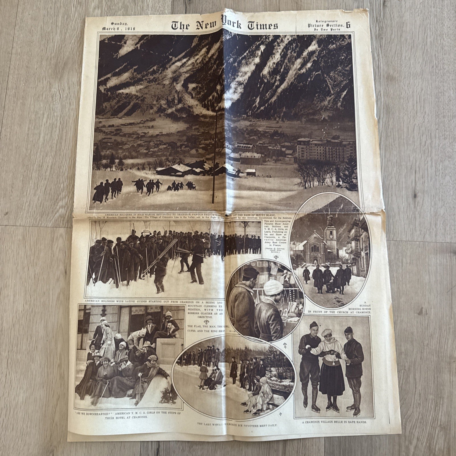 1919 antique NEW YORK TIMES rotogravure PARADE WWI SHIPS ADS FASHION0