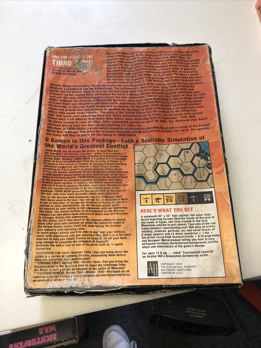 Avalon Hill 1974 Rise and Decline of the Third Reich 2nd Edition10