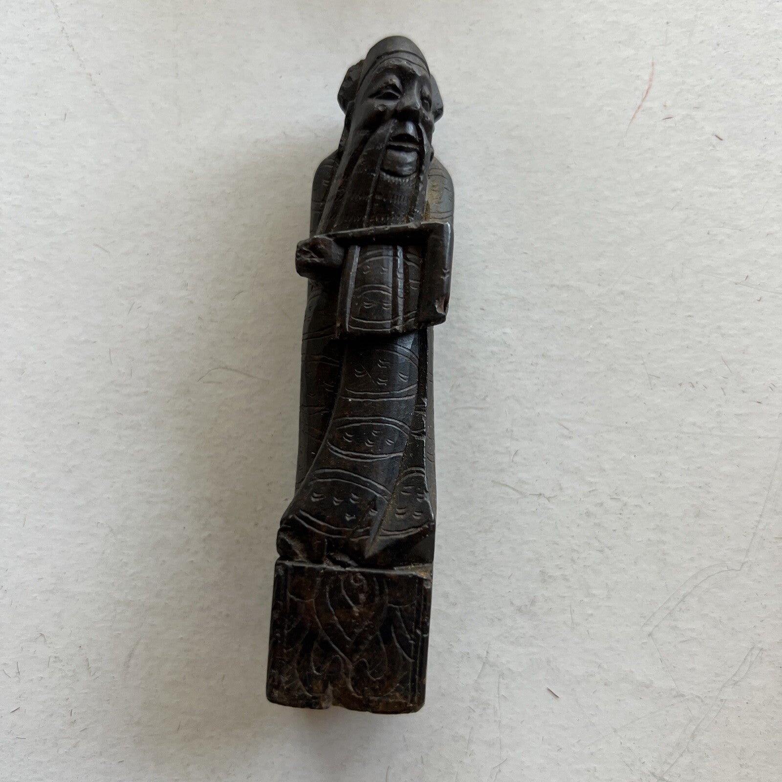 Lot of 4 Vintage Decorative Chinese Art Figures, Ceramic, Stone , Wood2