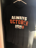 San Francisco Giants Shirt Men's XL Black 'Always October' Post Season '140