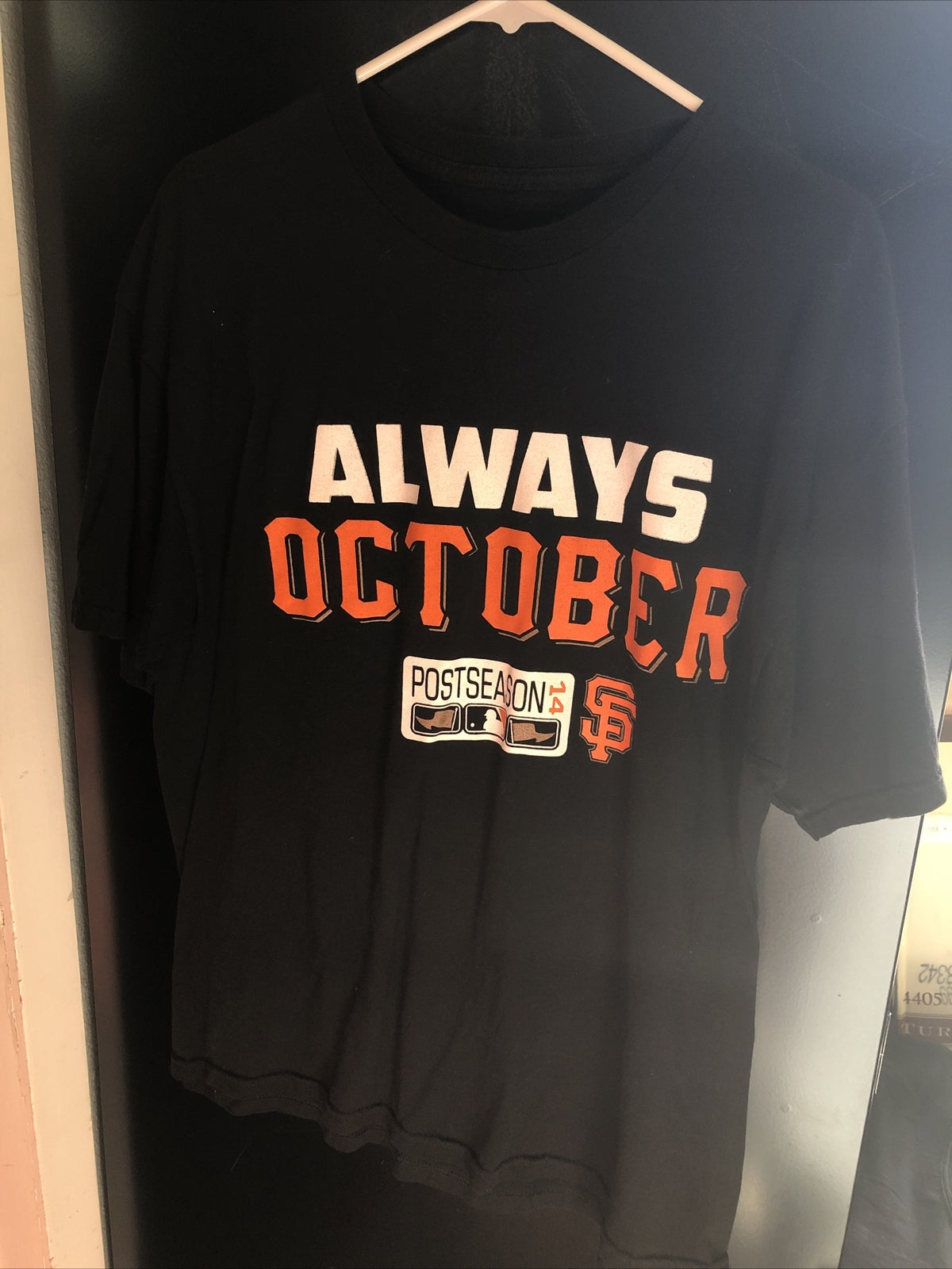San Francisco Giants Shirt Men's XL Black 'Always October' Post Season '140