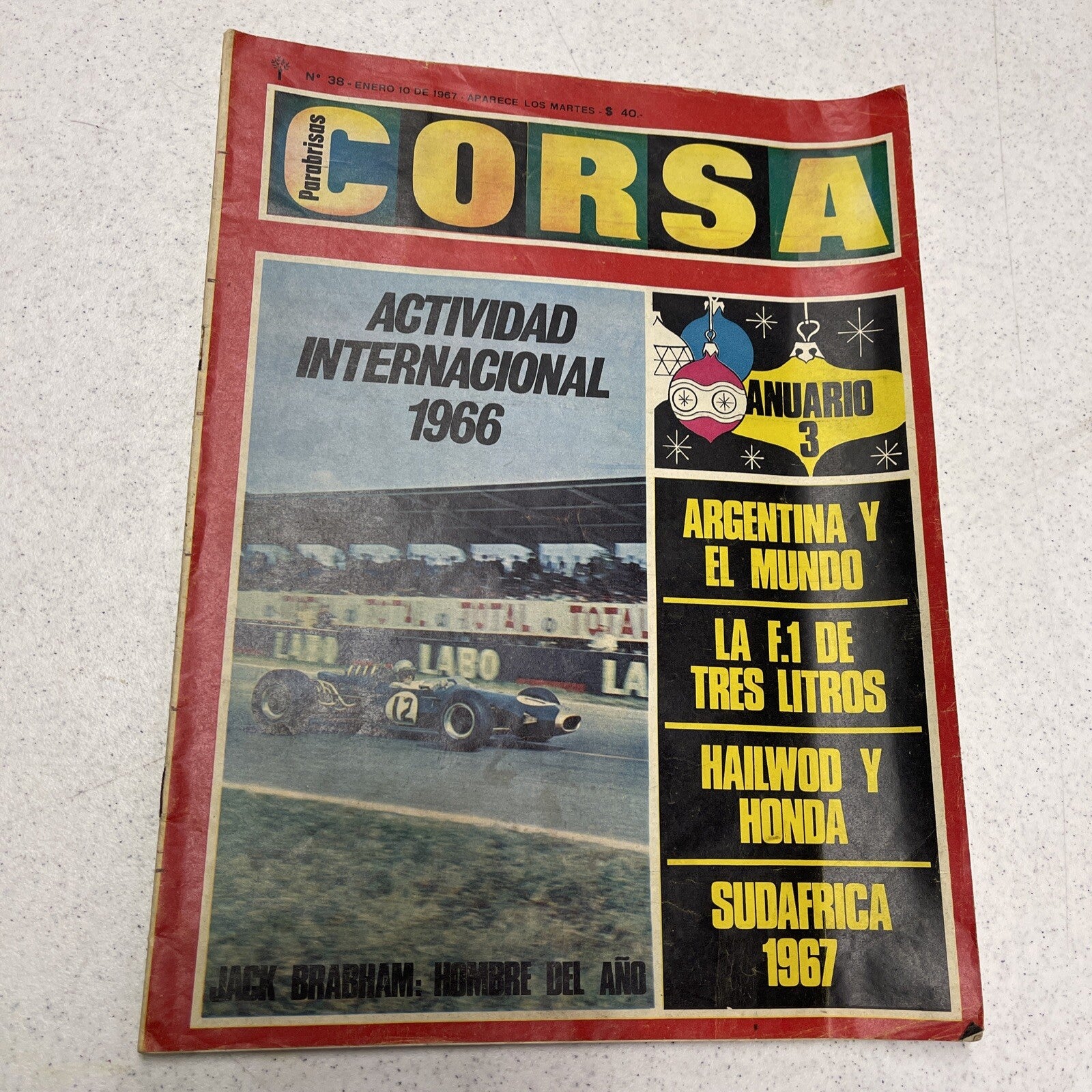 Rare! Vintage Original 1967 Corsa Magazine Annual Formula 1 Grand Prix Program0