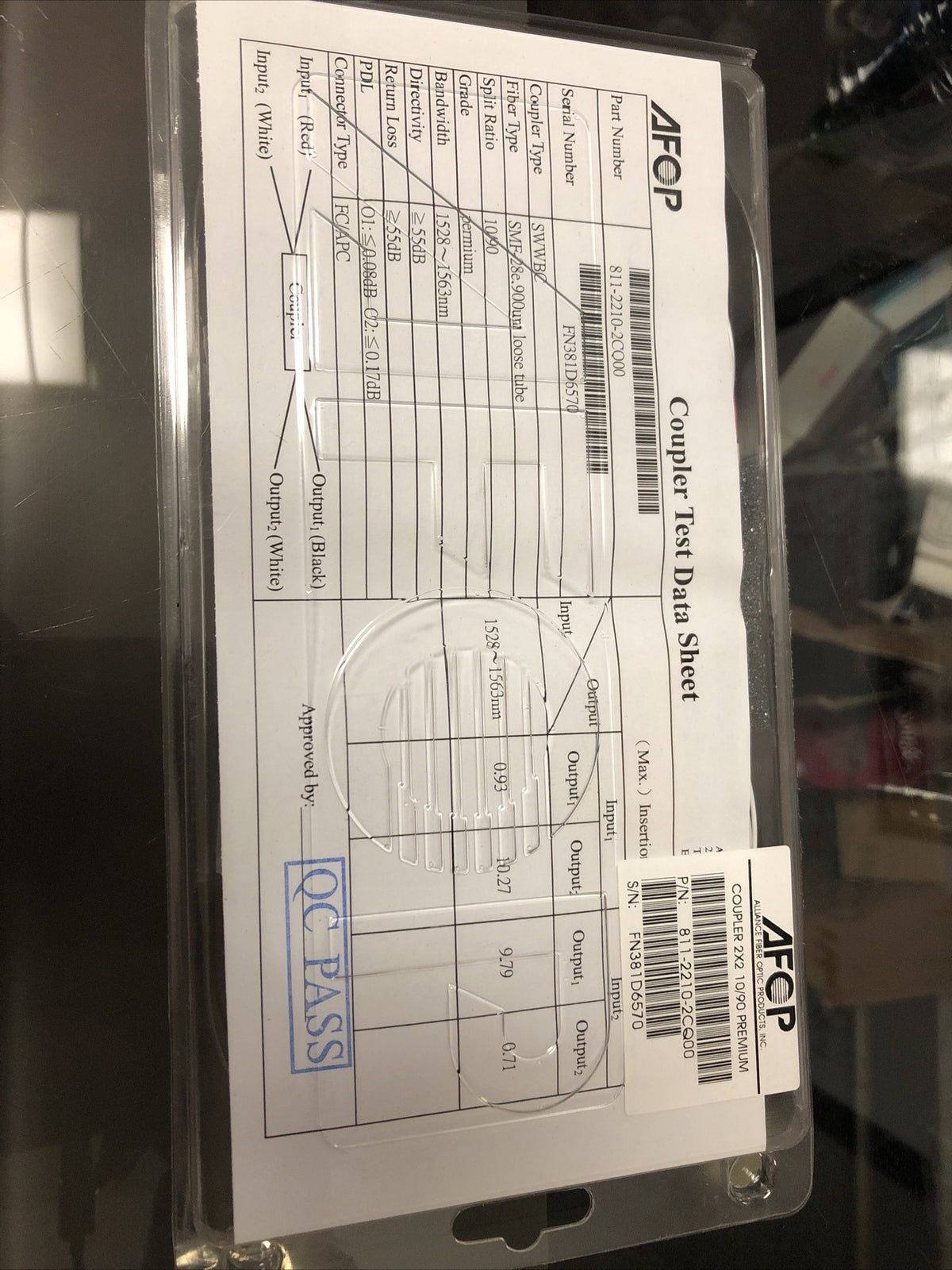 AFOP Coupler 900um 2x2 10/90 PREMIUM0