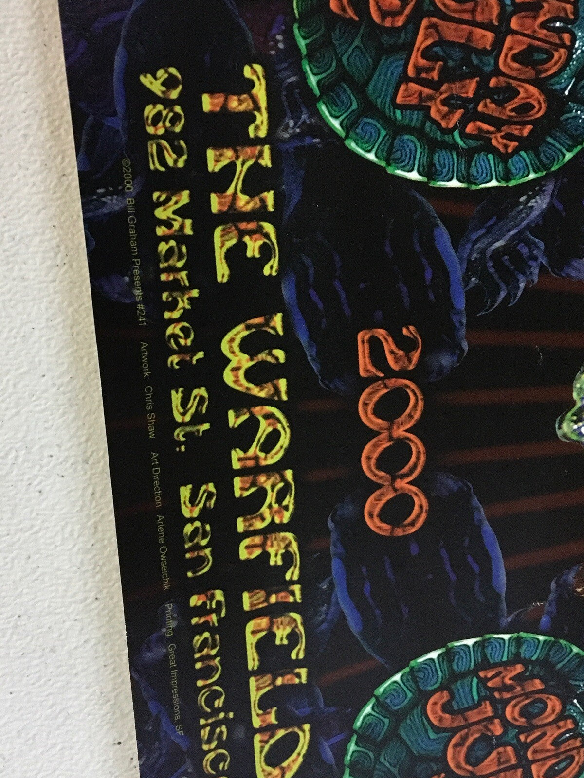 WIDESPREAD PANIC 2000 Warfield Poster Bill Graham In SF Chris Shaw Impressions3