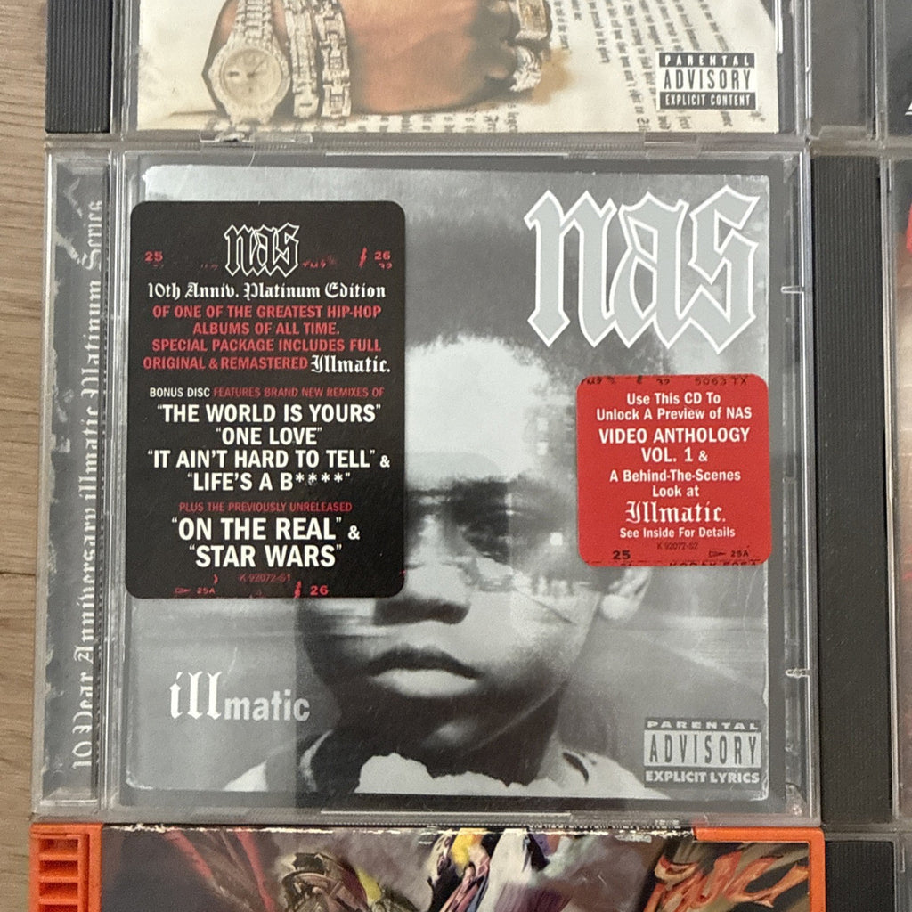 Classic Hip-Hop CD Lot: Nas Illmatic, Master P Ghetto D, Mystikal, Slick Rick3