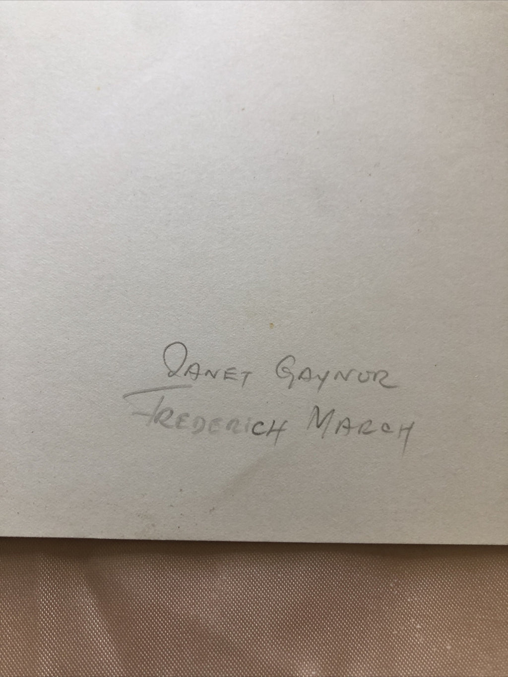 Rare Original Unpublished Photo Of Janet Gaynor & Frederic March 6”x6”7