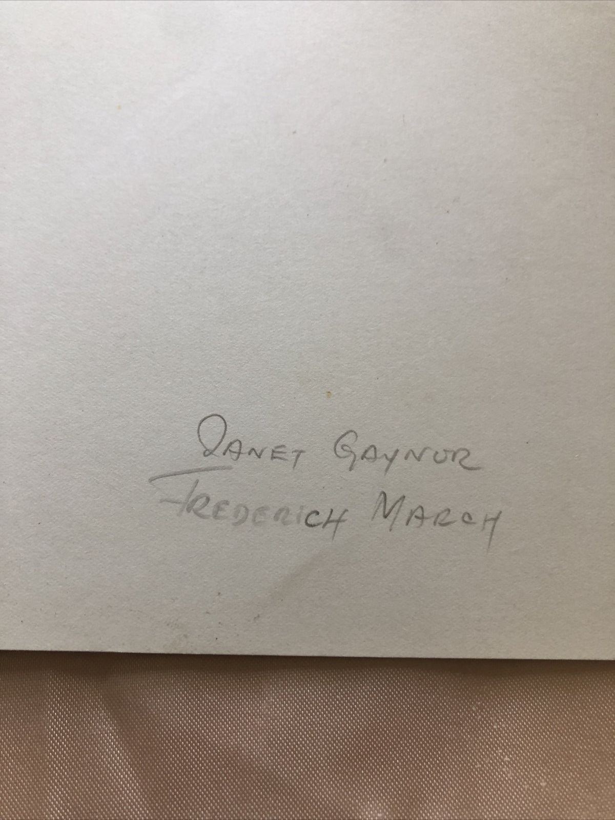 Rare Original Unpublished Photo Of Janet Gaynor & Frederic March 6”x6”7