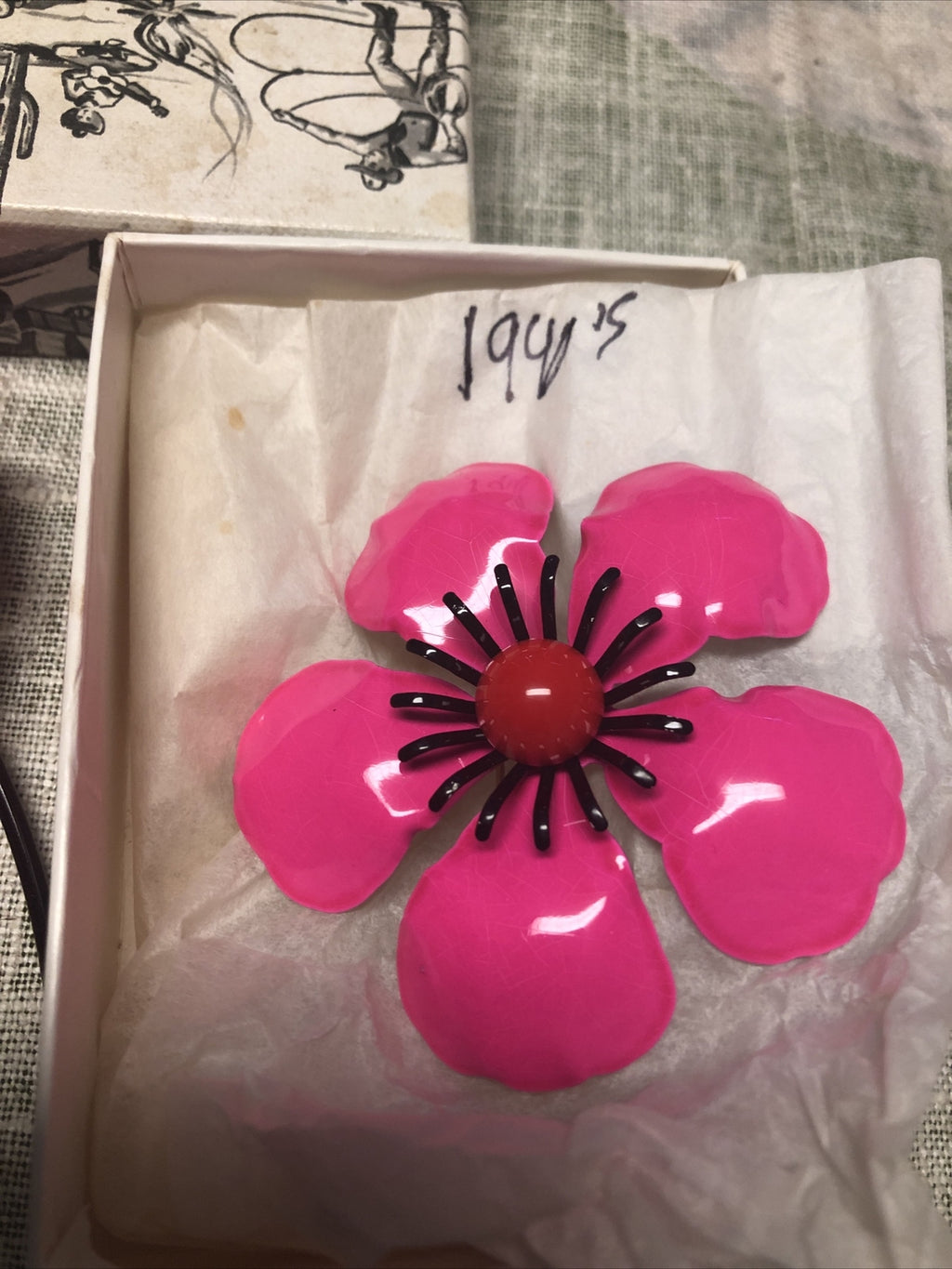 VINTAGE 1940’s FLOWER PIN BROOCH SET OF 21