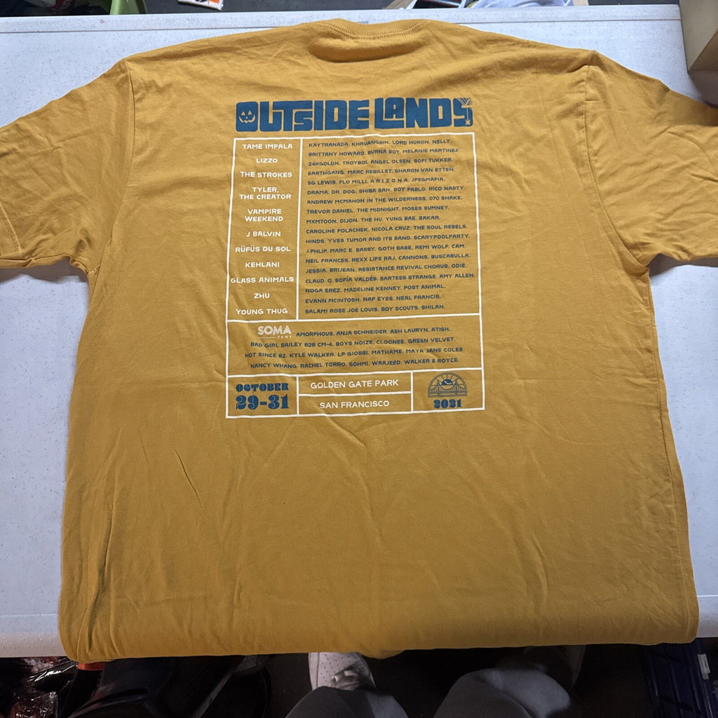 Outside Lands San Francisco 2021 Concert Golden Gate Tee Shirt T-Shirt Mens XXL3