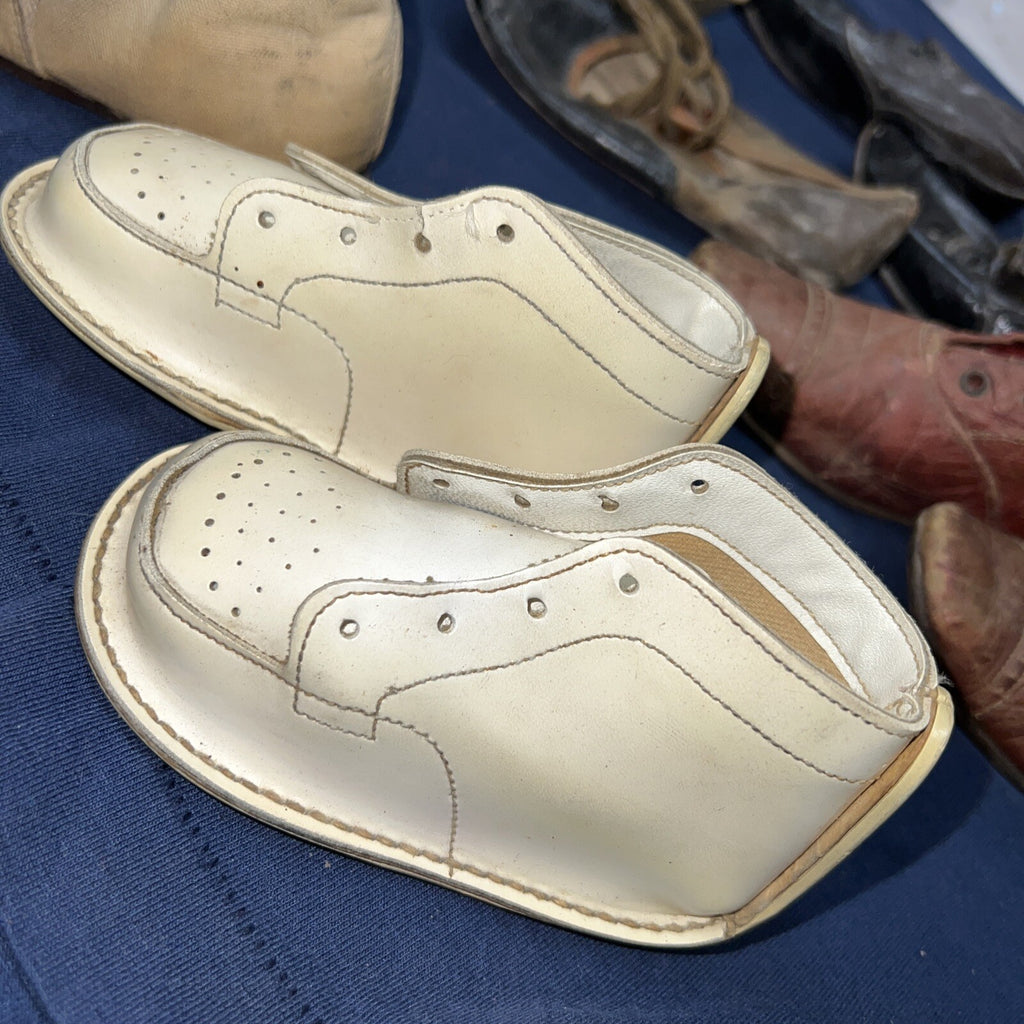 Lot of 5 Antique 1800’s Doll Shoes Various Size and Condition5