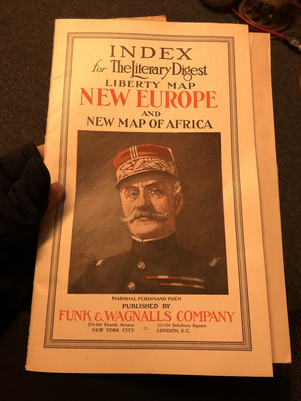 Index for the Literary Digest Liberty Map New Europe & New Map of Africa 19206
