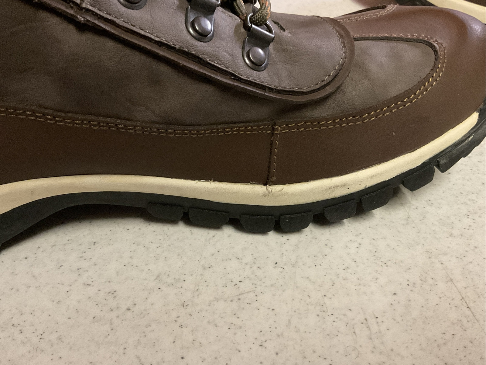 Calvin Klein Jeans BOOT Size 11.5 M Brown  leather lace-up NEW11