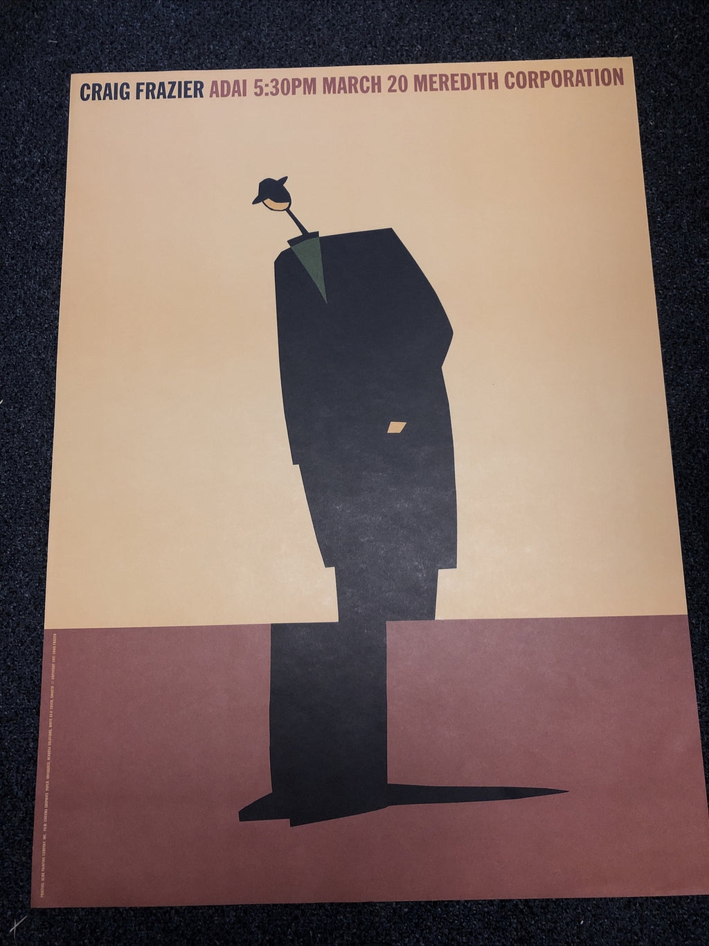 Vintage 1997 Craig Frazier Poster 33”x24”0
