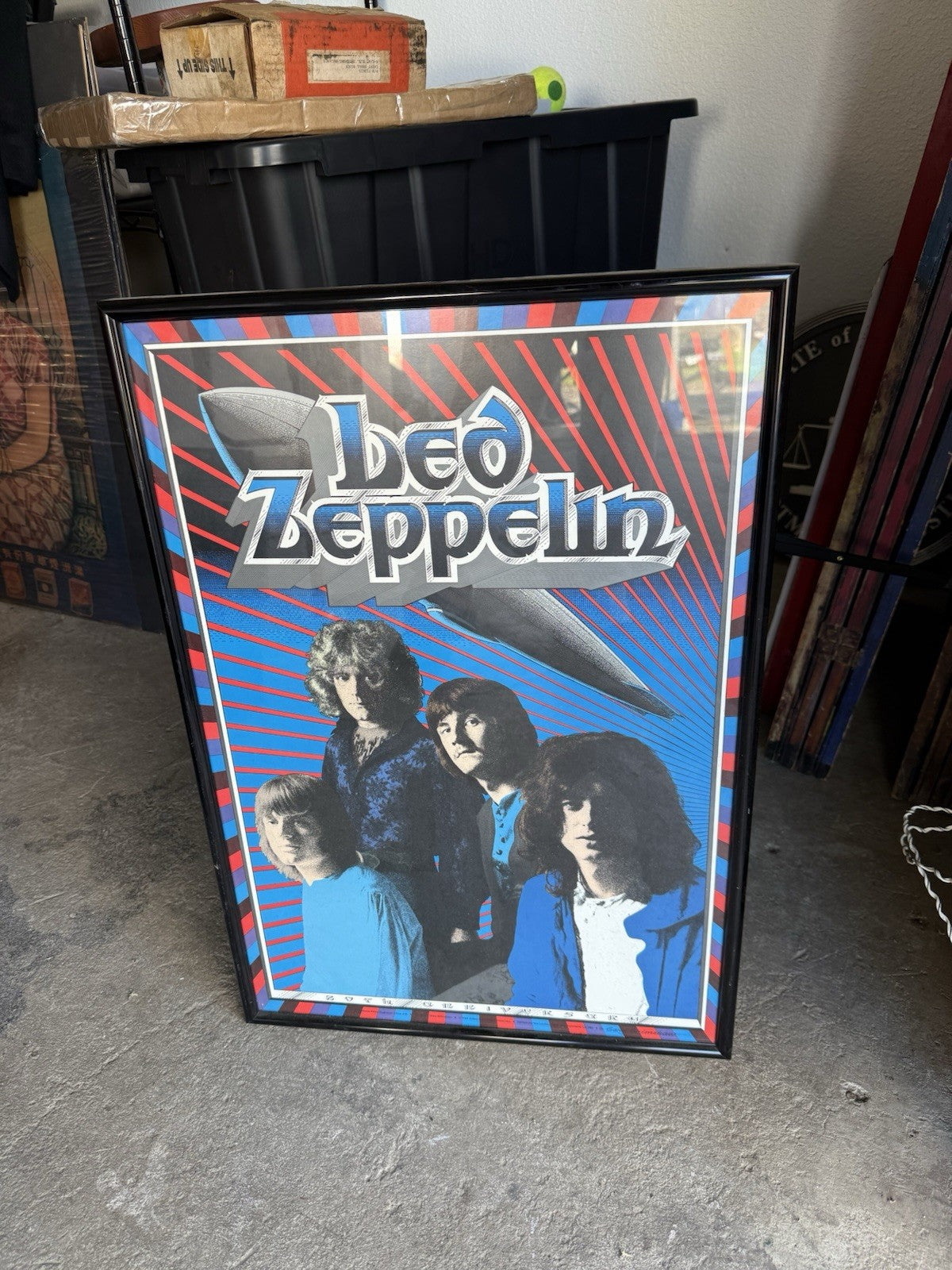 LED ZEPPELIN 20TH ANNIVERSARY POSTER  1988 VINTAGE GARY GRIMSHAW0