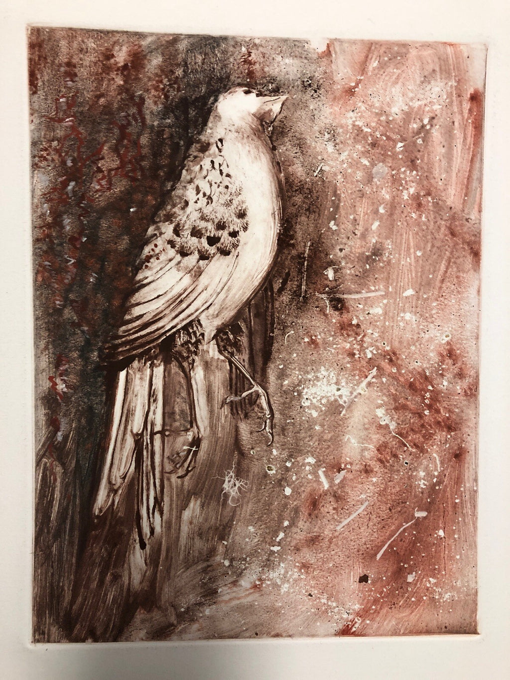 Dead Pigeon ABSTRACT EXPRESSIONIST BIRD Painting4