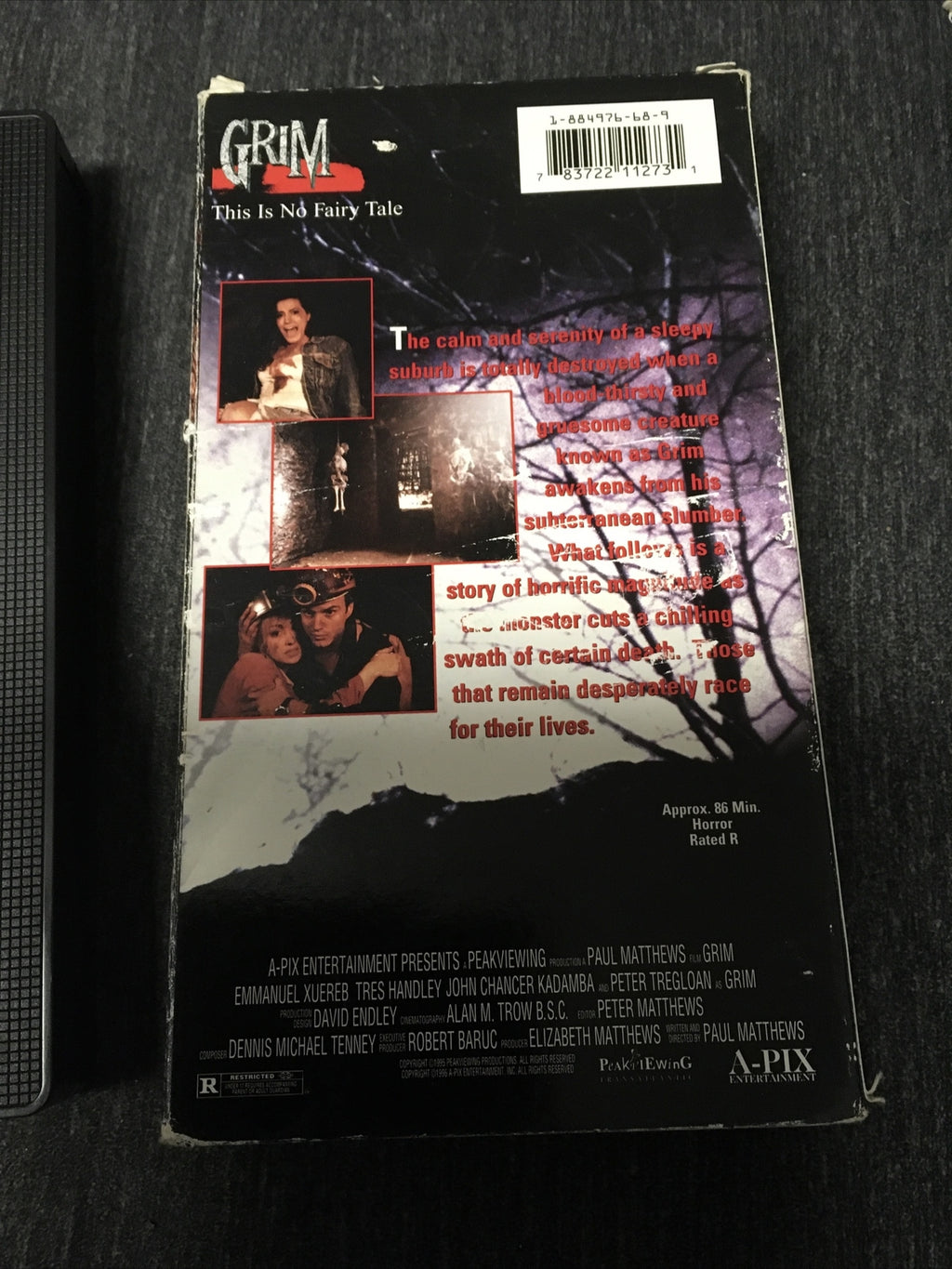 Cult Classic Grim VHS 1996 Horror Gore Creature Feature Halloween3