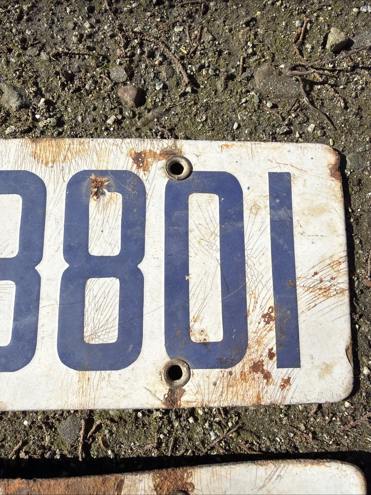 1920s California License Plate Porcelain ALL ORIGINAL  Set 100+ Years Old4