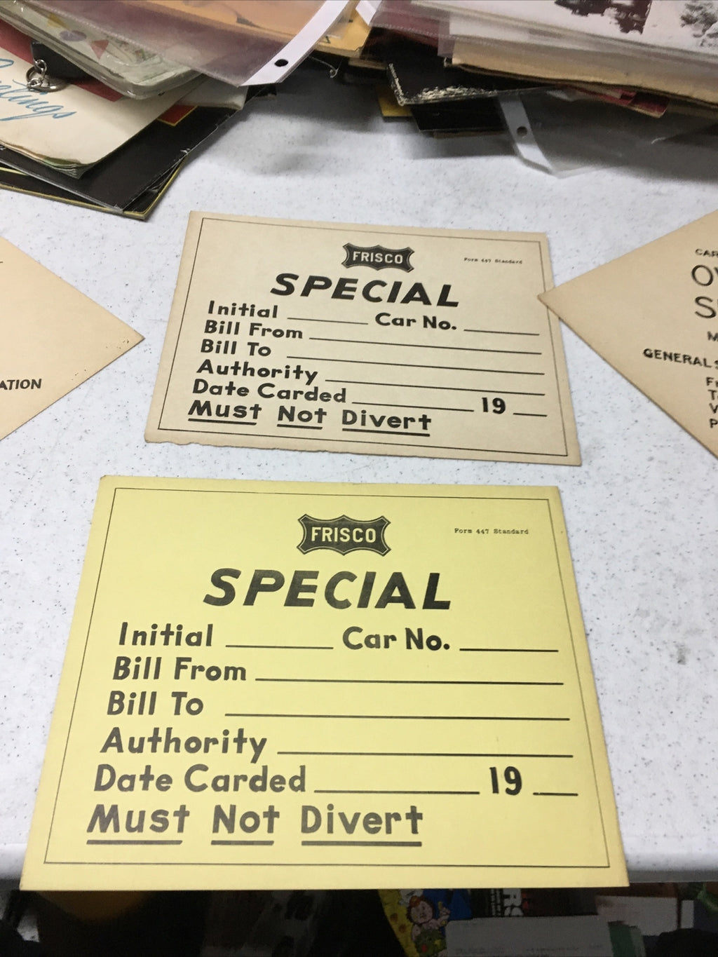 Frisco  Special Car Warning card 1970 And Memoribilia0