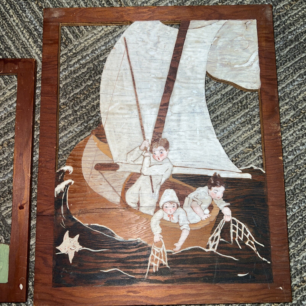 Antique Children’s Book Decor Frames Peter Pumpkin Eater Wynken Blynken and Nod 2