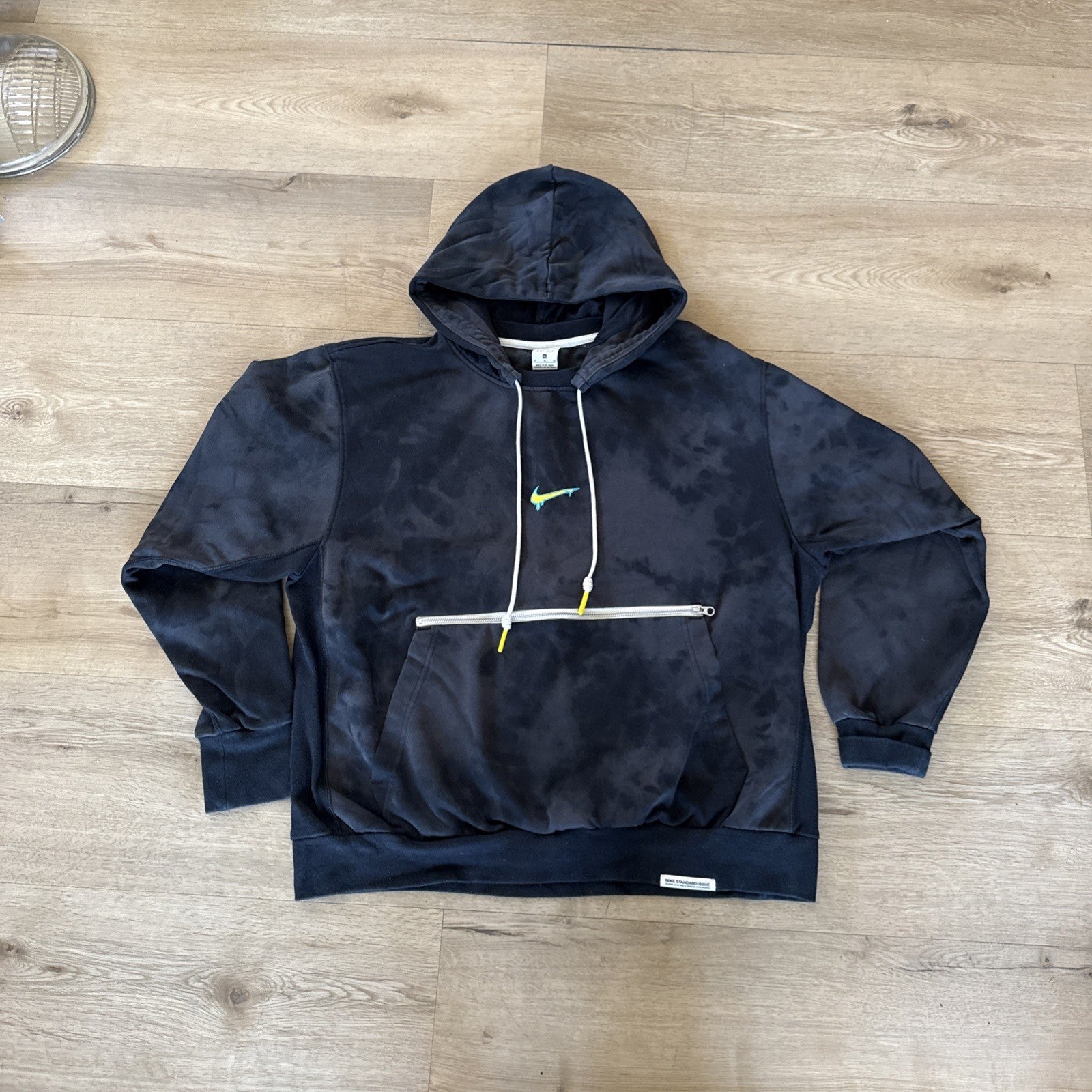 Nike Peace Love Basketball Hoodie Men's Large Black Tie Dye Drawstring Pullover0