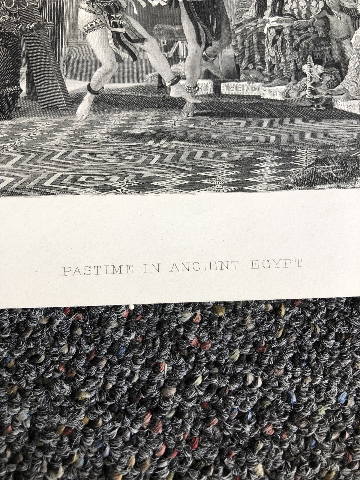 Pastime In Ancient Egypt, by L. Alma Tadema, Vintage 1874 Antique Art Print.2