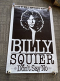 #199 1981 BILLY SQUIER Don't Say No Record Store PROMO POSTER Rock N Roll 30”x200