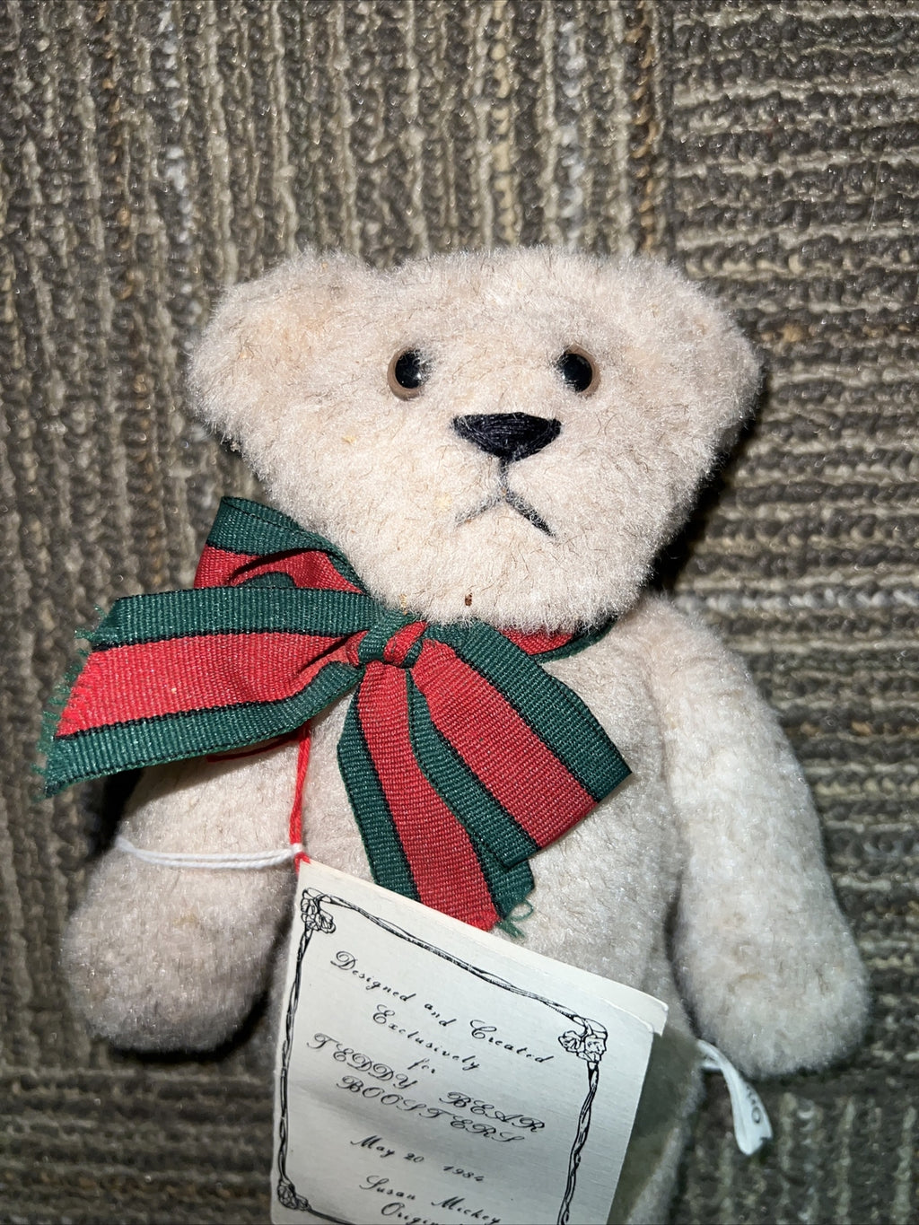 9”  1984 Teddy Bear Booster Bear Susan Mickey Original  No 1691
