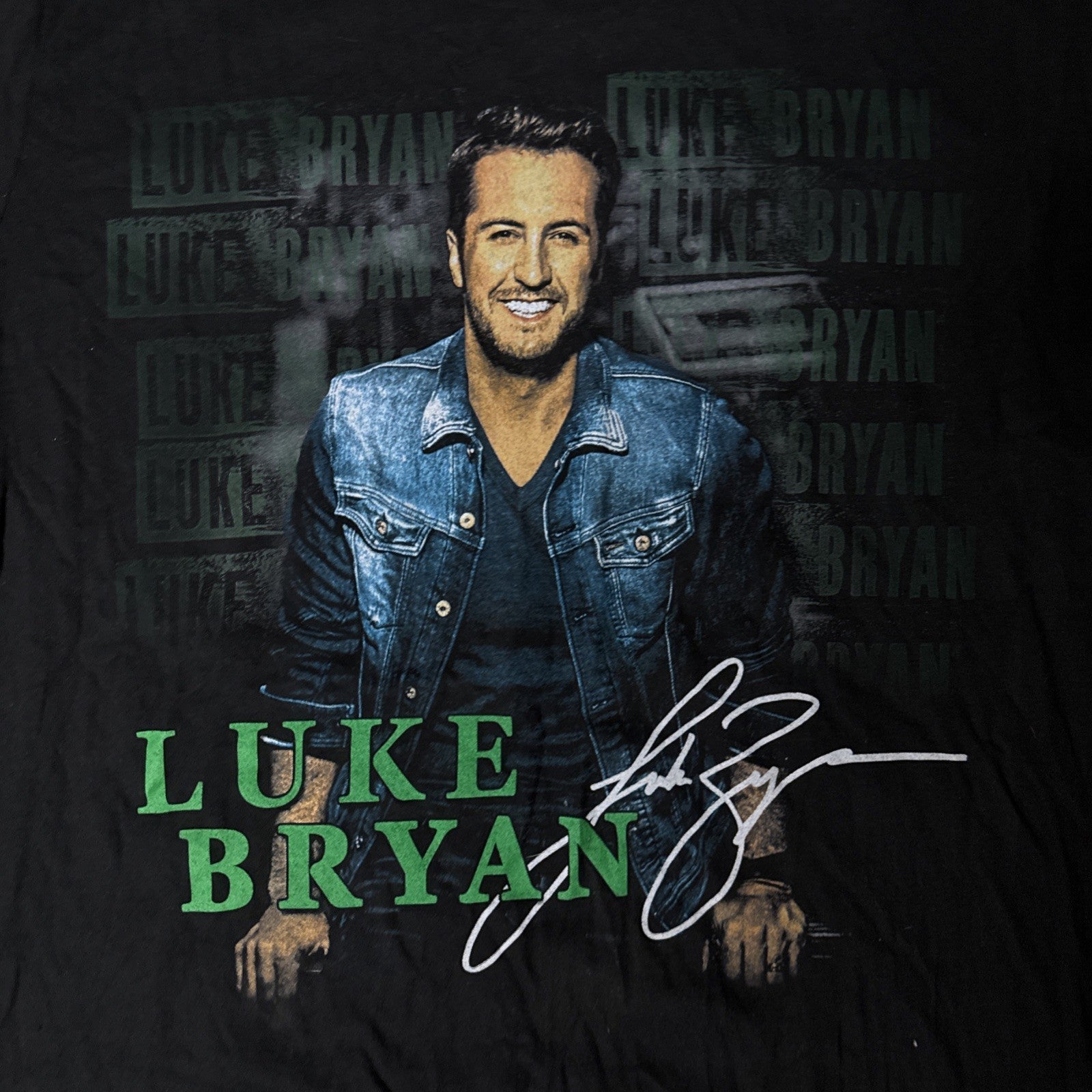 Luke Bryan Kick The Dust Up 2015 Tour T-shirt Adult Sz L Black Official Merch1