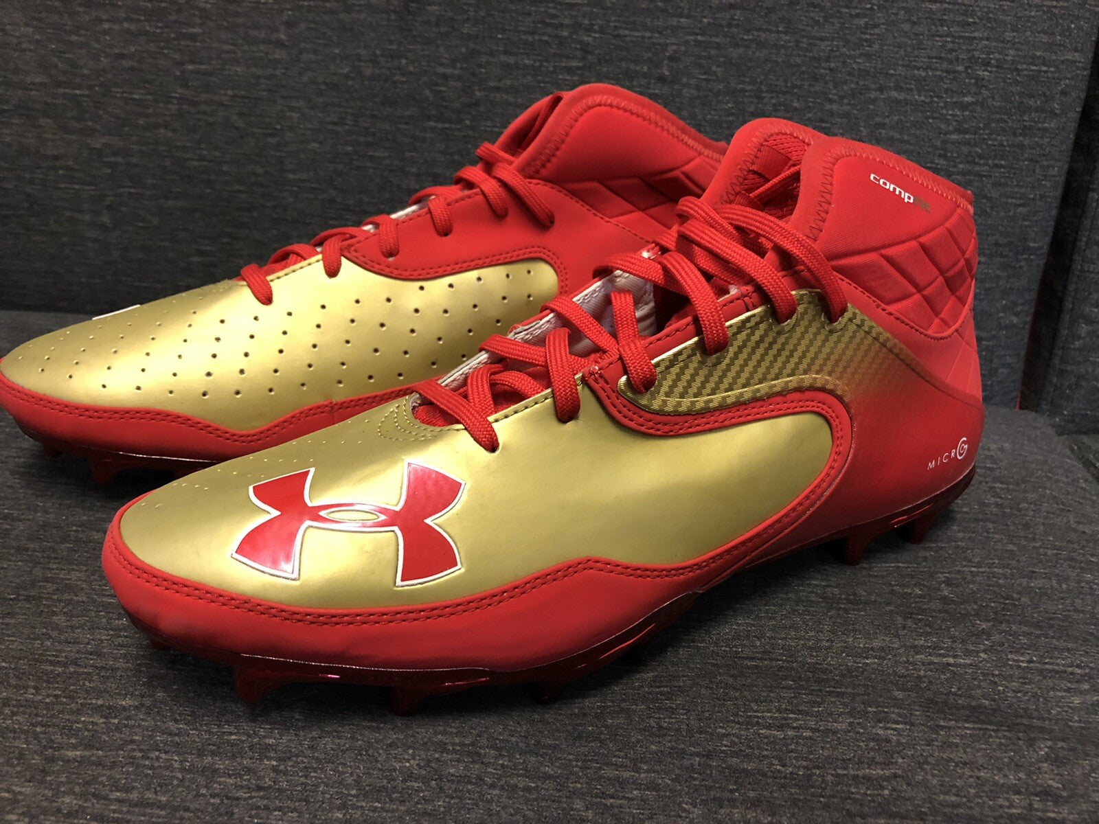 New Mens Under Armour Nitro 4DFoam Compfit Micro G Football Cleats Size 12 Shoes0