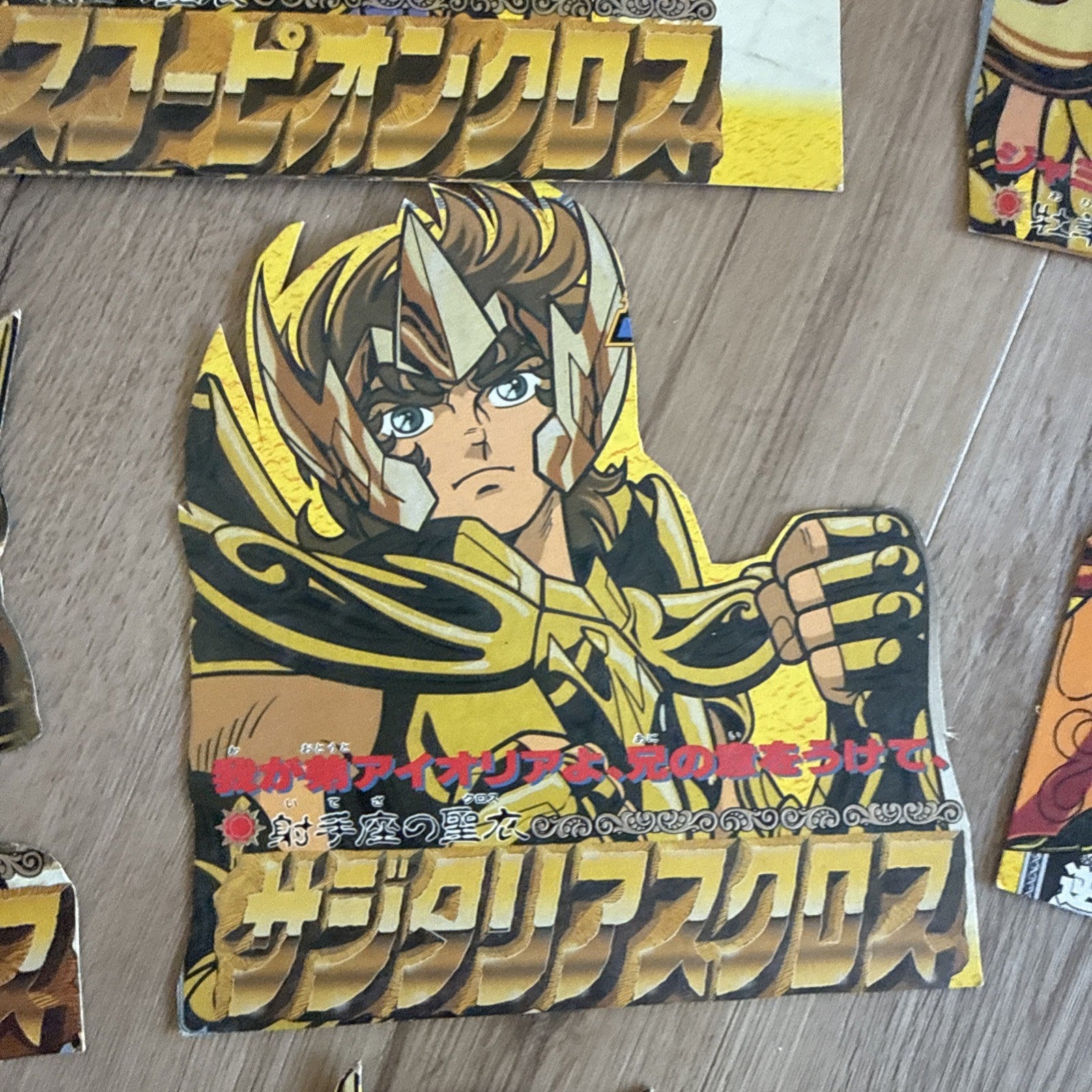 Vintage Saint Seiya Gold Saints Card Stand Lot - 10pc Anime Collectible Japan6