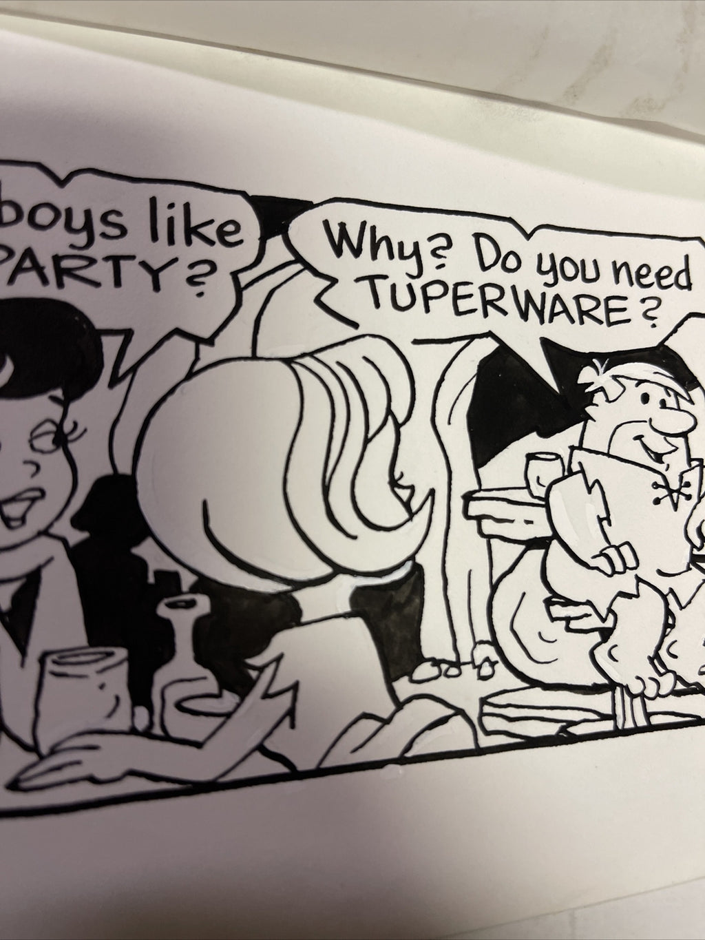 1994 Original Ink Flintstones Comic Signed KDM Karen Marchette Hanna Barbera2