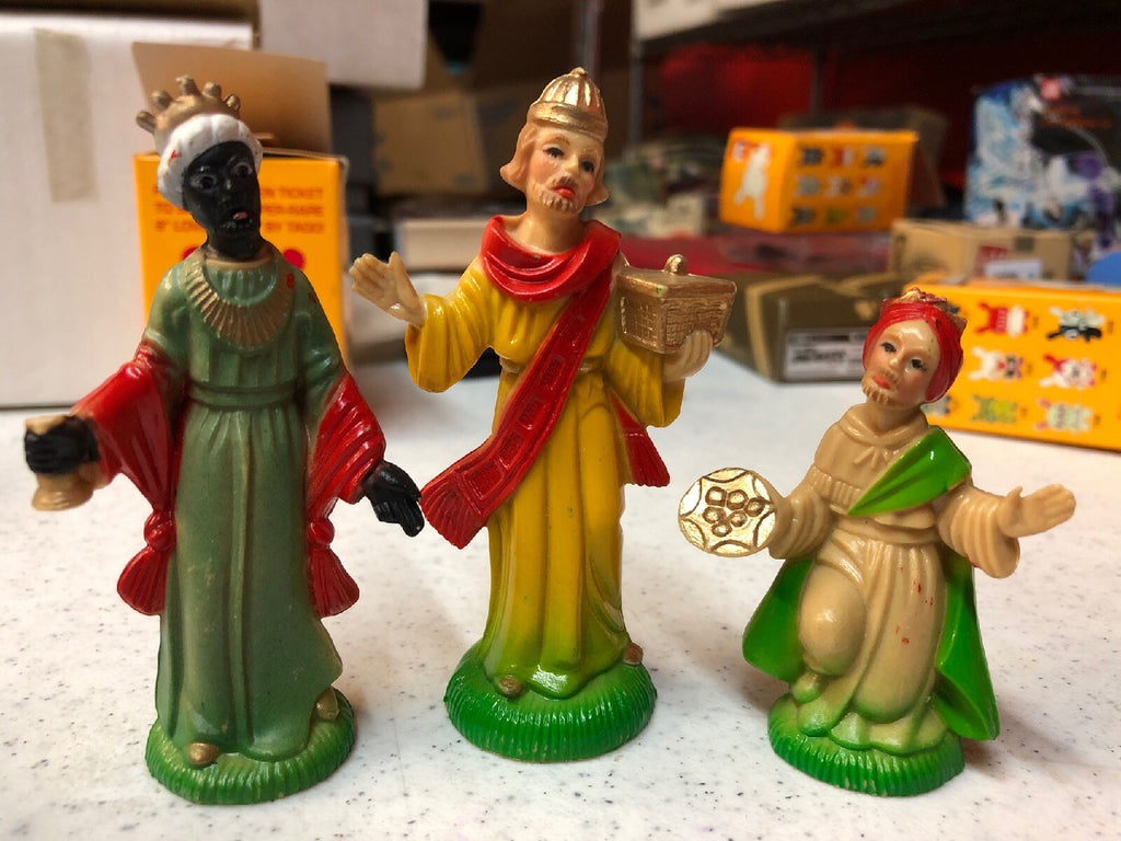 Vintage Mini Baby Jesus, Holy Family, The Three Kings, Figure Set3