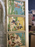 Lot Of 3 Vintage Walt Disney Framed Pictures Bambi Mickey Mouse Donald Duck0
