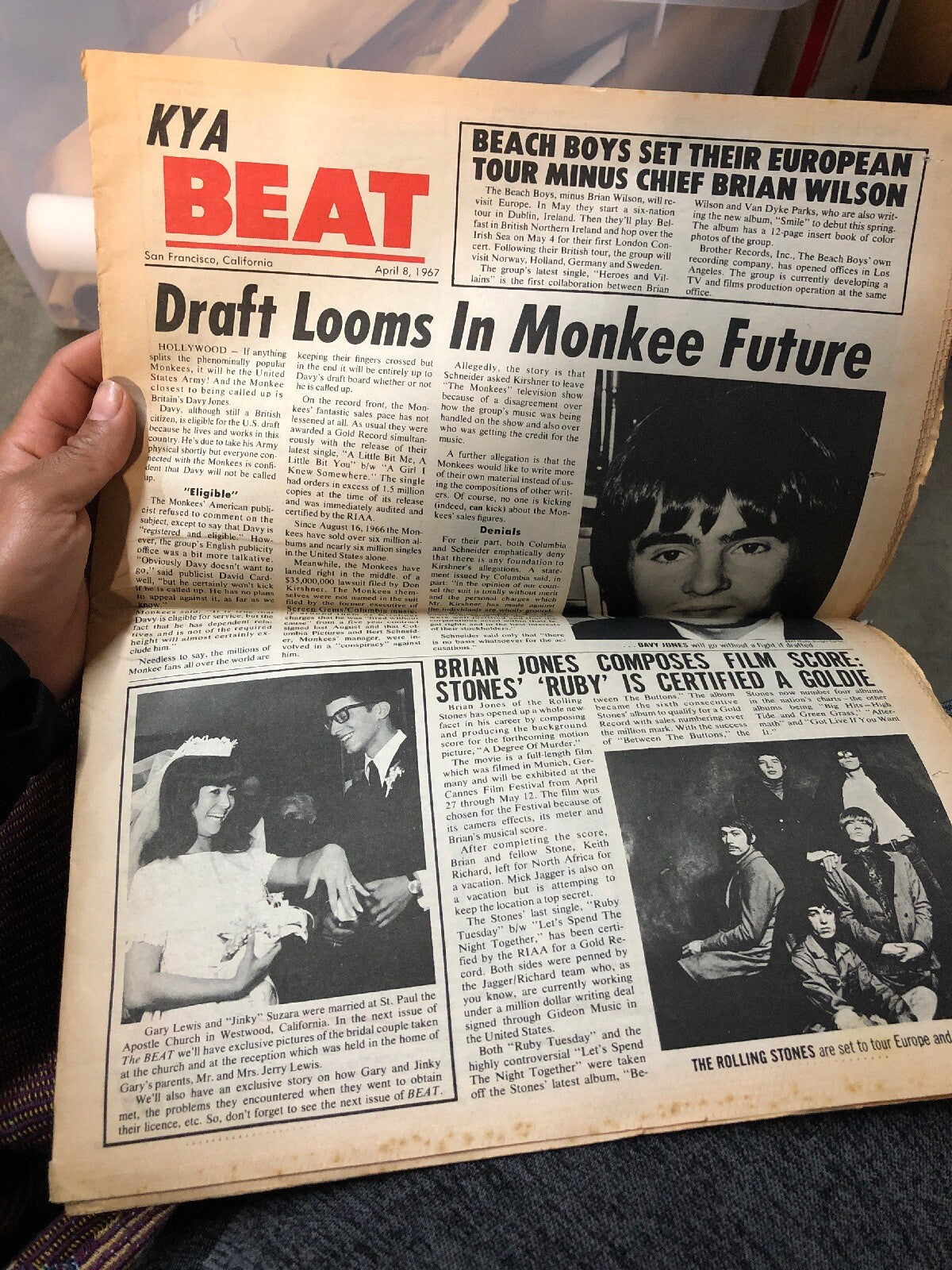 KYA Beat Music Newspaper April 8, 1967 Vol. 2, #19 America’s Pop Music NewSpaper2