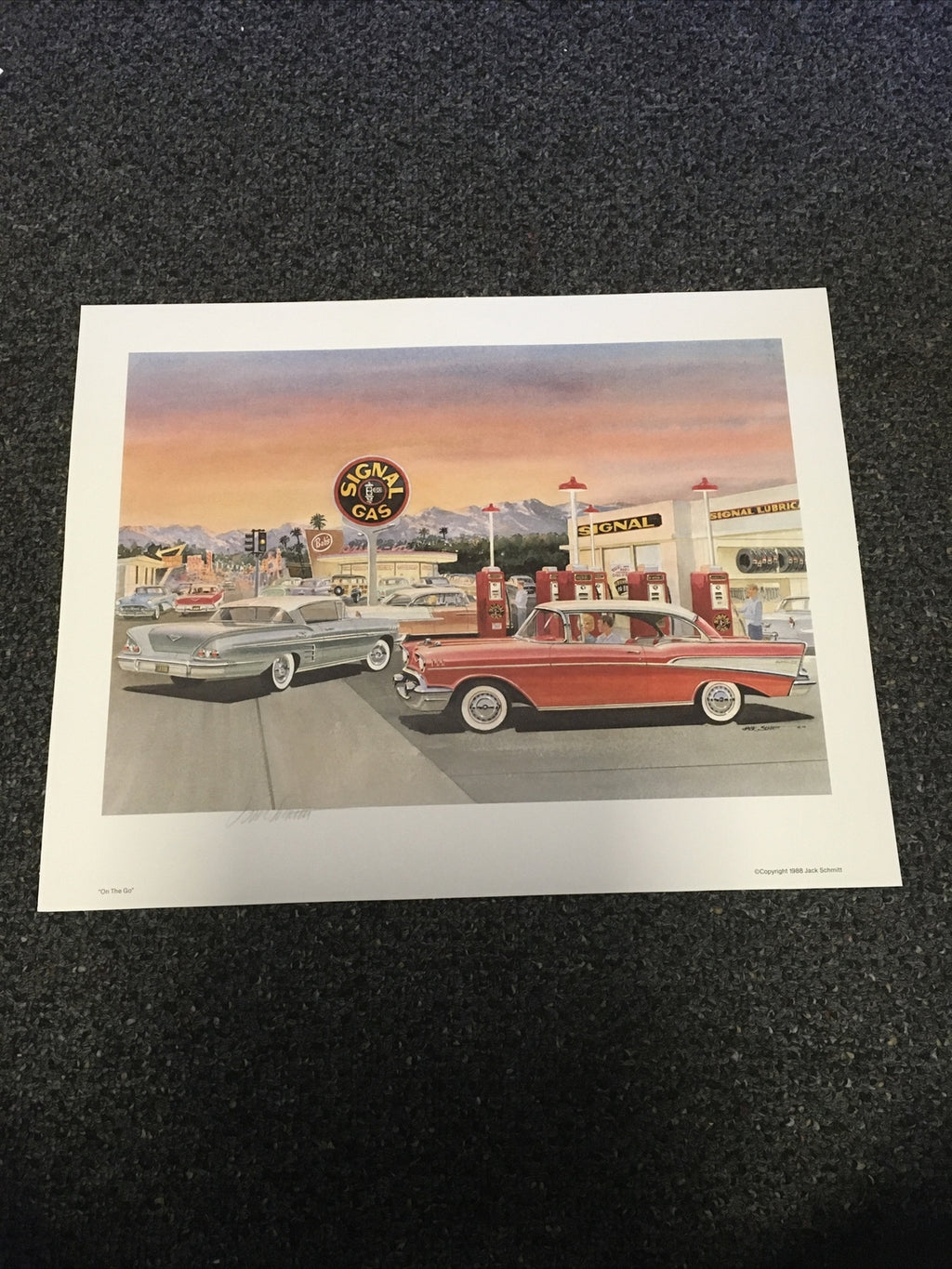 JACK SCHMITT “On The Go” Signed 1988 - 14”X11” Signal Oil0