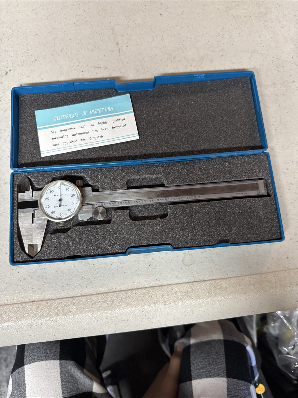 0-6" Steel Dial Caliper in Plastic, Fitted Case, New1