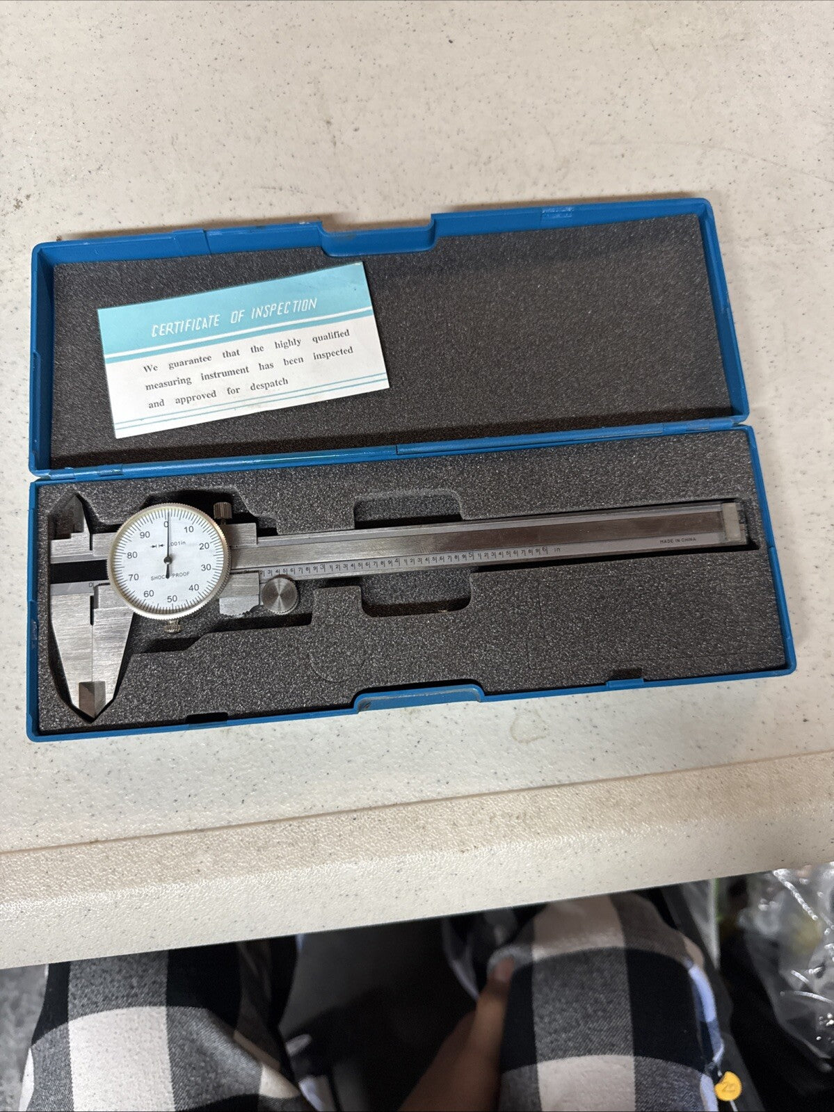 0-6" Steel Dial Caliper in Plastic, Fitted Case, New1