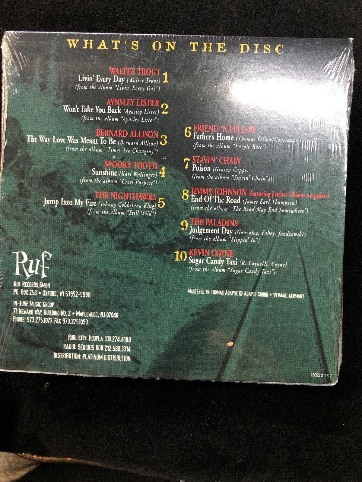 Rare VTG Music Where Blues Crosses Over - 1999 Ruf Records Sampler Sealed CD2