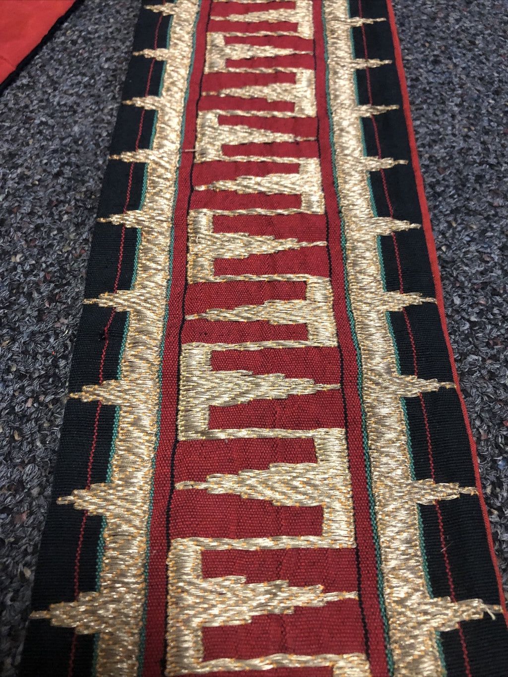 Vintage Indian Hand Embroidered LARGE SCARF 64”2