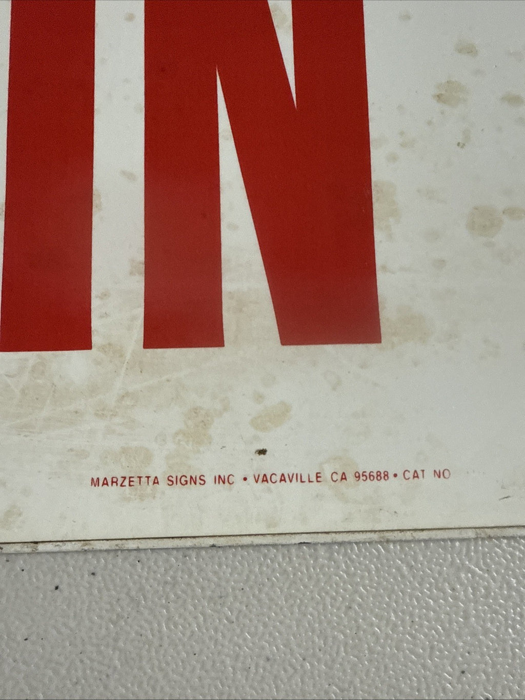 ORIGINAL NO SMOKING Singal Sided Metal Not PORCELAIN GAS STATION SIGN 24” X 12”3